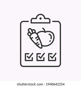 Healthy diet line icon. Vector illustration on white background.