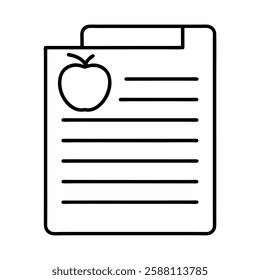 Healthy diet list vector icon