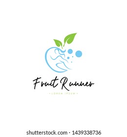 Healthy Diet Logo Template Vector on Isolated White Background