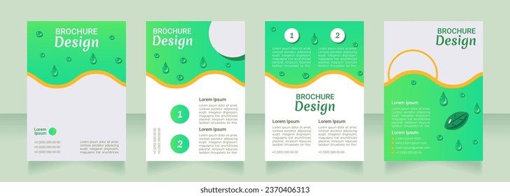 Healthy diet nutrients and elements blank brochure layout design. Vertical poster template set with empty copy space for text. Premade corporate reports collection. Editable flyer paper pages
