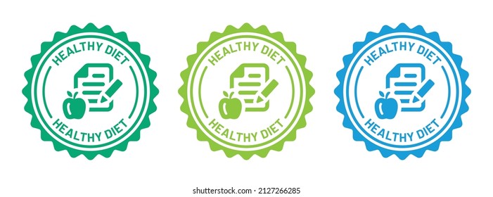 Healthy Diet Plan Icon Set. Nutrition Plan Icon Concept.