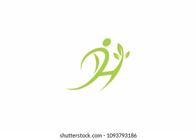 healthy diet R logo template