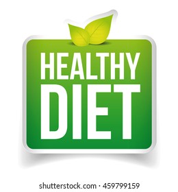 Healthy Diet sign button