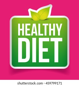 Healthy Diet sign button