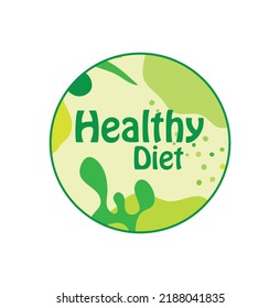healthy diet sign on white background