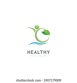 healthy Diet Vector Logo Design Template Flat Style Design