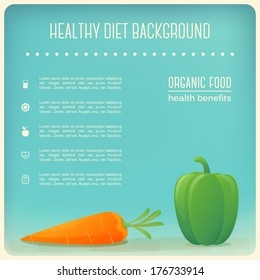 Healthy Diet Vegetables Background. Organic Food 