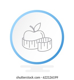 Healthy diet and weight loss icon, vector design