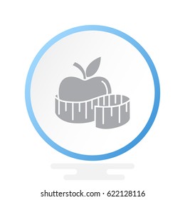 Healthy diet and weight loss icon, vector design