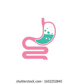 Healthy digestion logo, stomach icon,  vector Illustration, 