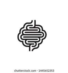 Healthy digestion vector  illustration isolated on white background, black vector.
