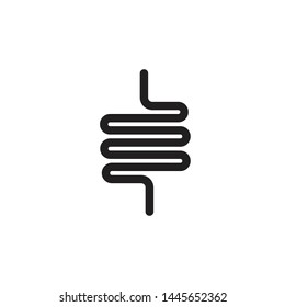 Healthy digestion vector  illustration isolated on white background, black vector.