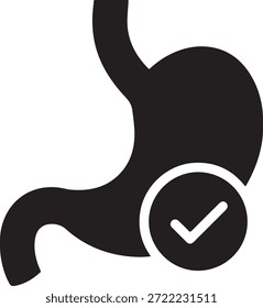 Sistema digestivo saudável Baixo FODMAP isolado no fundo branco, Vetor, ilustração