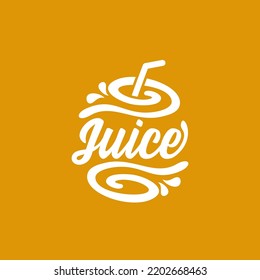 Diseño de logotipo de zumo de fruta fresco para bebida saludable