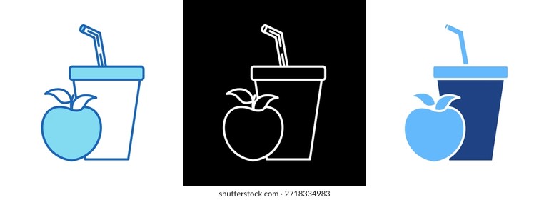 Icono de bebida saludable Ilustración vectorial triplestyle