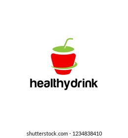 Healthy Drink Logo Design Stock Vector (Royalty Free) 1234838410 ...