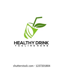 Healthy Drink Logo Design Stock Vector (Royalty Free) 1237201804 ...