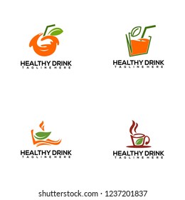 Healthy Drink Logo Design Stock Vector (Royalty Free) 1237201837 ...