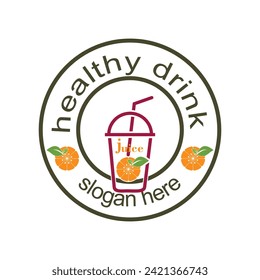 Design des Logos für gesunde Getränke - einfach Konzept Premium Vector