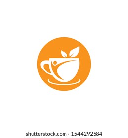 Healthy drink logo template vector icon illustration