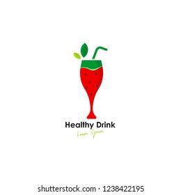 Healthy Drink Logo Vector