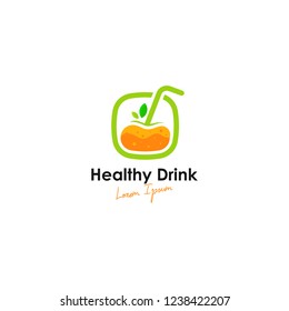 Healthy Drink Logo Vector