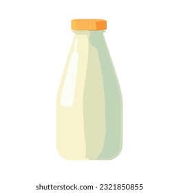 Healthy drink in a plastic bottle over white