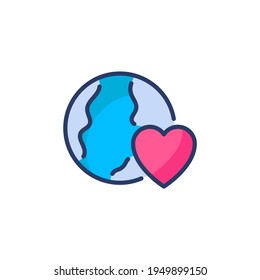 Healthy Earth icon in vector. Logotype