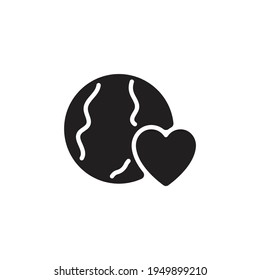 Icono de Tierra saludable en vector. Logotipo