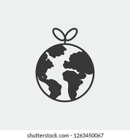 Healthy Earth Modern Simple Vector Icon