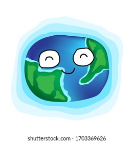 The healthy earth and smile vector design 