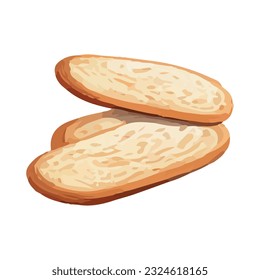 Healthy eating baked biscuit meal icon isolated