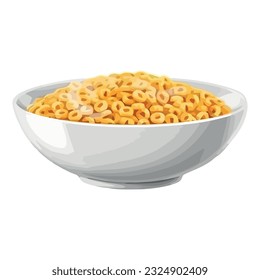 Healthy eating cereal bowl fresh icon isolated