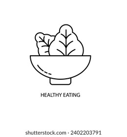 healthy eating concept line icon. Simple element illustration. healthy eating concept outline symbol design.