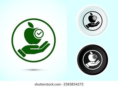 Healthy eating icon design illustration. Healthy food sign symbol