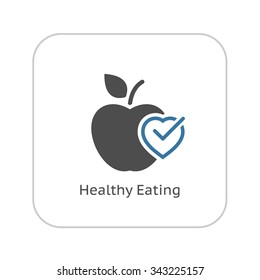 Healthy Eating Icon. Flat Design. Isolated Illustration.