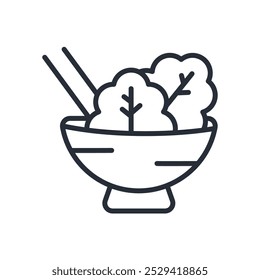 healthy eating icon. vector.Editable stroke.linear style sign for use web design,logo.Symbol illustration.