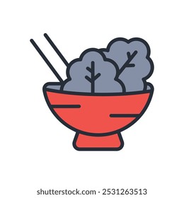 healthy eating icon. vector.Editable stroke.linear style sign for use web design,logo.Symbol illustration.