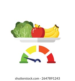 healthy eating and weight management. illustration of healthy low calorie food. suitable for health theme. healthy food for diet