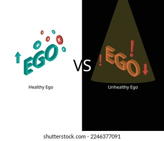 healthy ego compare to unhealthy ego