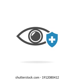 Healthy eye icon concept isolated on white background. Vector illustration 