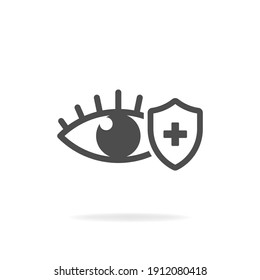 Concepto de icono de ojos saludable aislado en fondo blanco. Ilustración del vector 