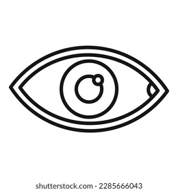Healthy eye icon outline vector. Test eyesight. Health exam