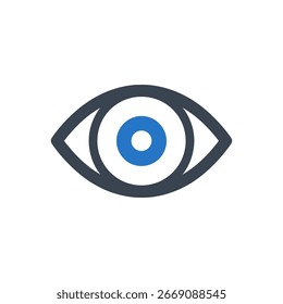 Healthy Eye Vision Icon Isolated On White Background