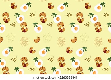 Healthy Fast Food Pattern Illustration.