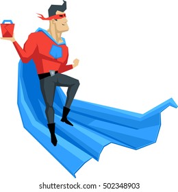 Healthy fast food superhero