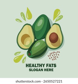 Healthy fats logo icon vector .