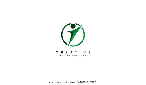 Healthy fit people logo design vector illustration.