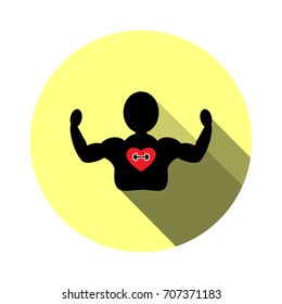 healthy fitness icon strong man