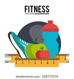 Healthy fitness lifestyle icons, vector illustration graphic.